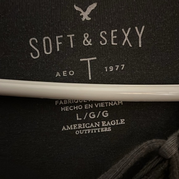 2/$15 Long Sleeve Soft & Sexy Tees in Light Blue & Charcoal Gray - Picture 4 of 9